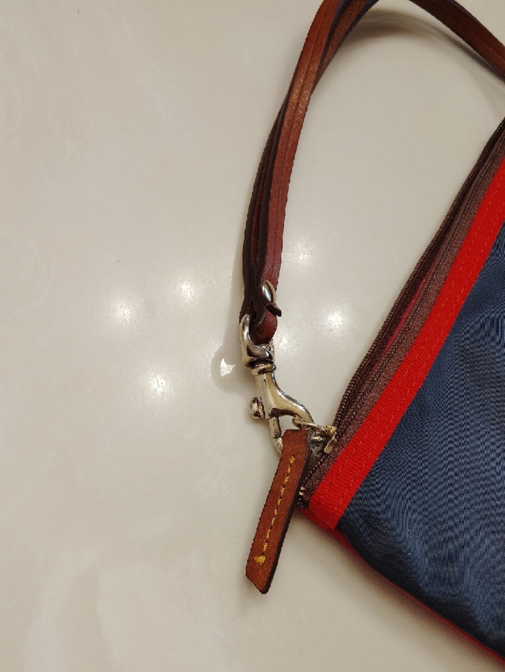 Dooney & Bourke Red Wristlet with Brown Strap!! - Picture 5 of 14